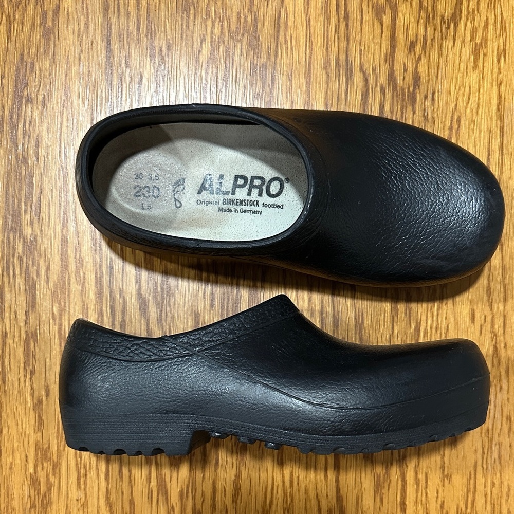 *BIRKENSTOCK* Alpro Original German Black Slip-On Clog Shoes Size 36